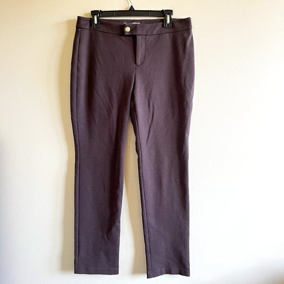 Michael Michael‎ Kors Brown Knit Dress Pants Ankle Cropped Womens Size 10… - Picture 1 of 8